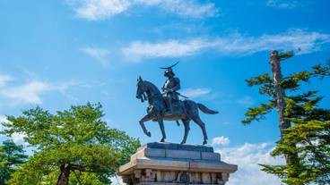 仙台城跡 伊達政宗公の騎馬像 / 6