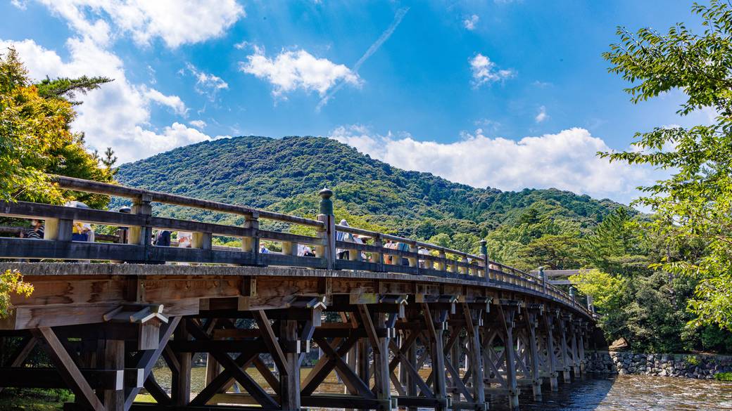 伊勢神宮 内宮への入口 宇治橋 / 1
