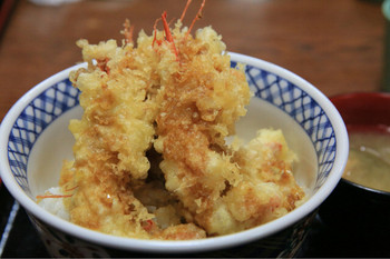 「食事処 白帆」 料理 42896485 北海シマエビ 天丼  ¥1,300