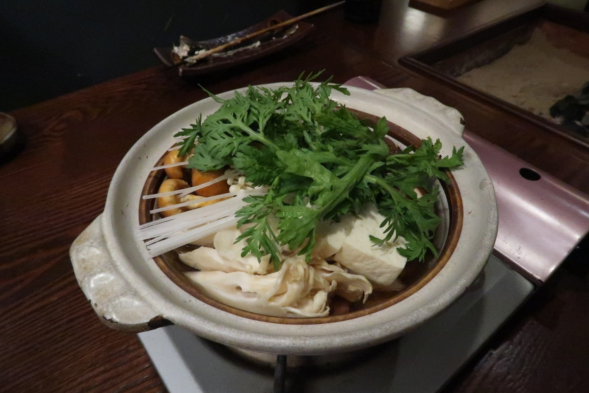 夕食④（鴨鍋）