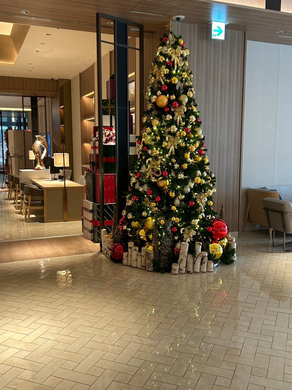 フロントに置かれていた立派なクリスマスツリー