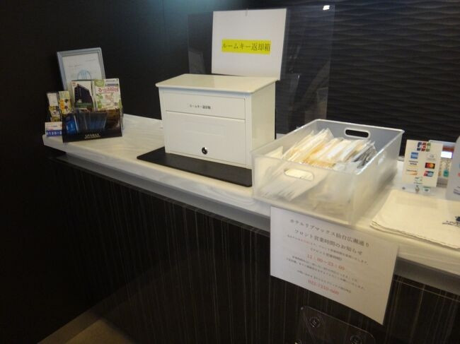 朝は無人。チェックアウトは箱にカードキー入れて終了