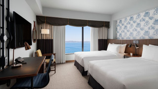 ルーム シングルベッド 2 台 オーシャンビュー