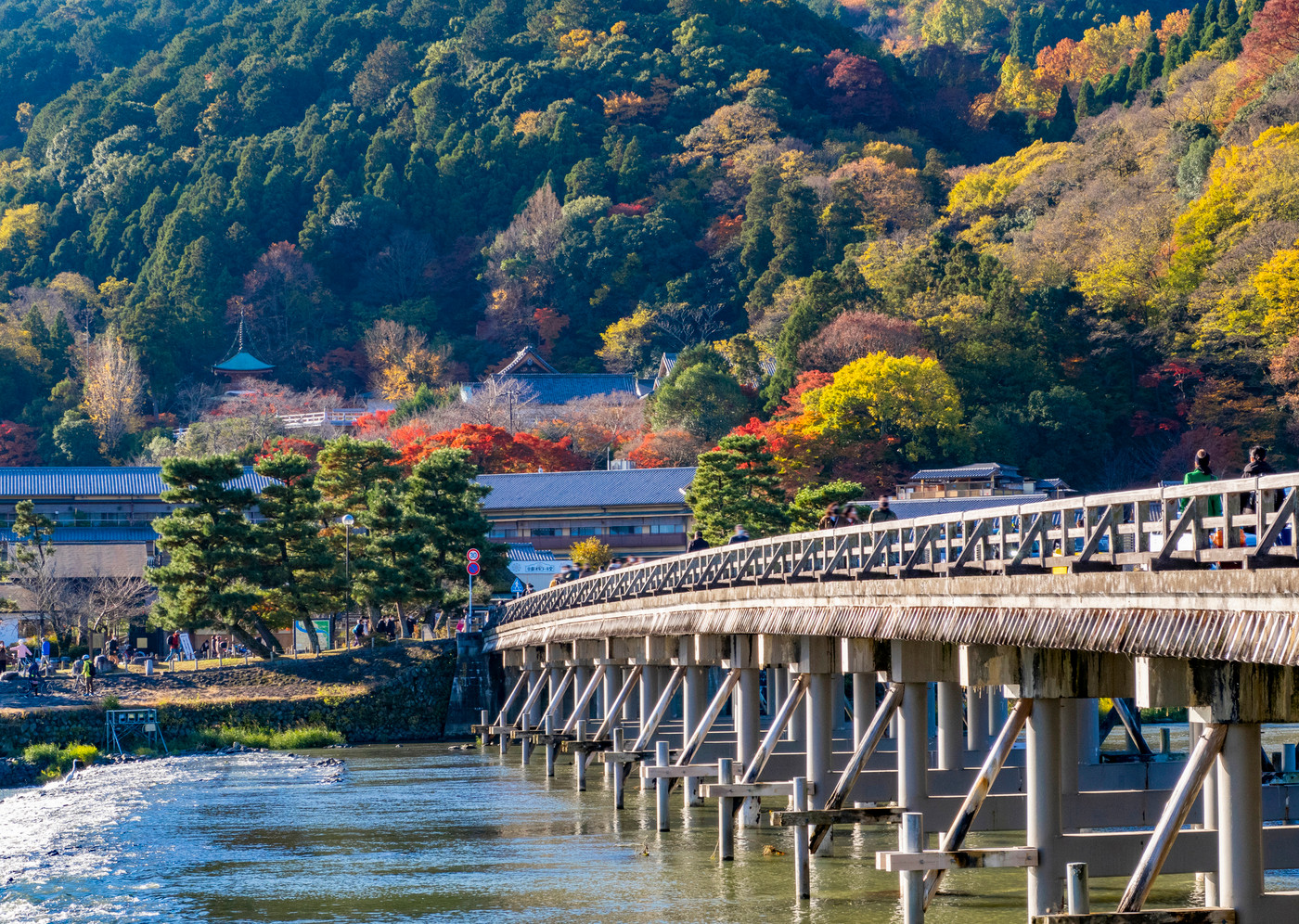 嵐山 渡月橋 紅葉