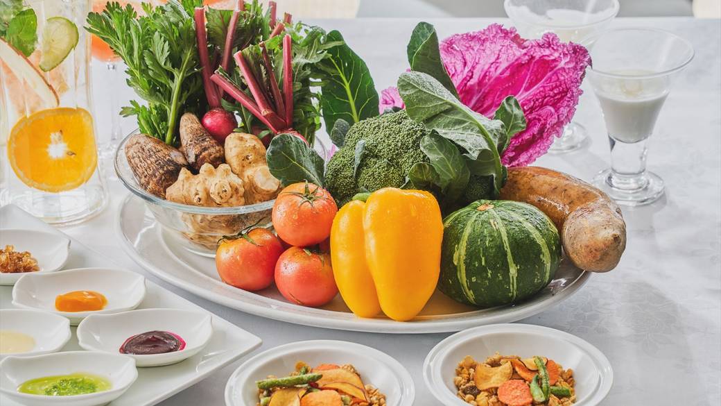 朝食コースの野菜例 / 2