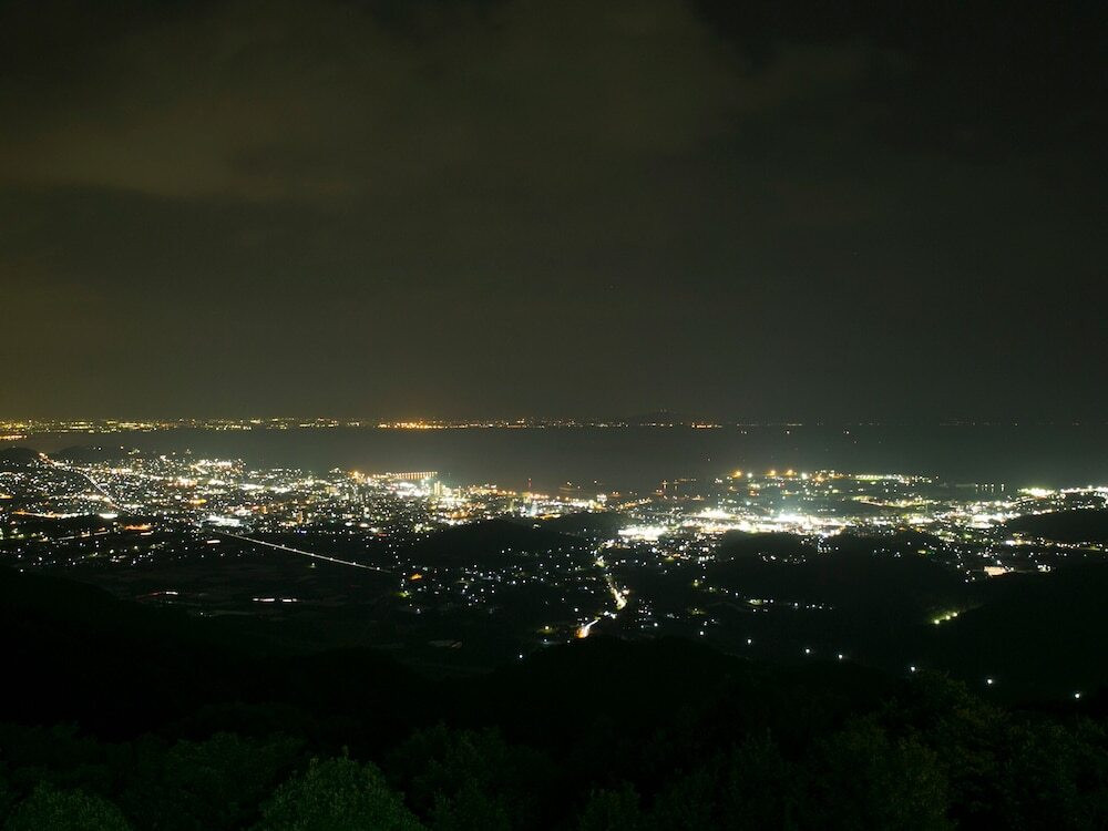 宿から見える夜景