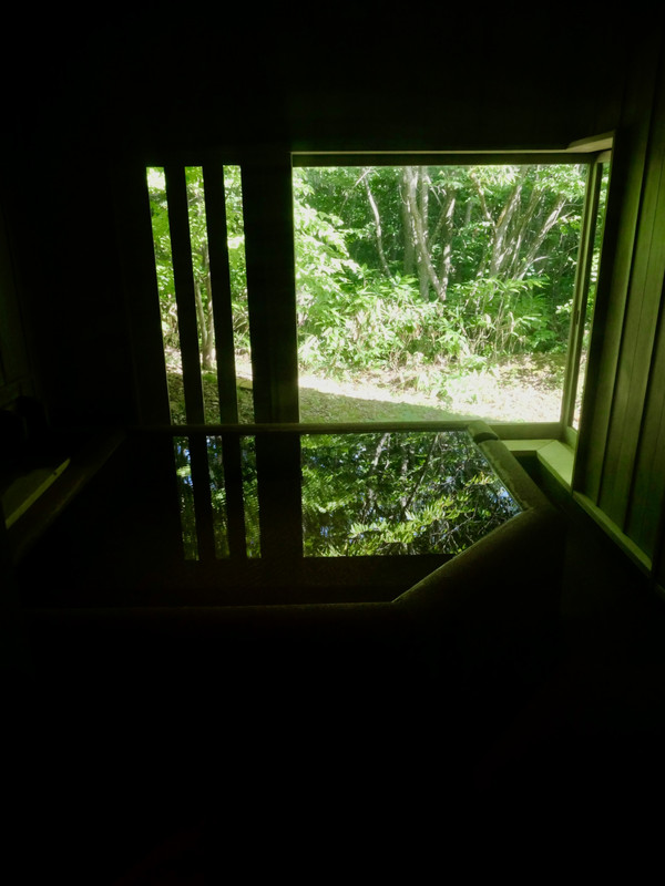 部屋の半露天風呂