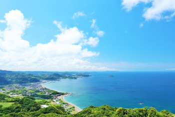 Chiba blue sky and sea scenery (view from Mt. Nokogiri)