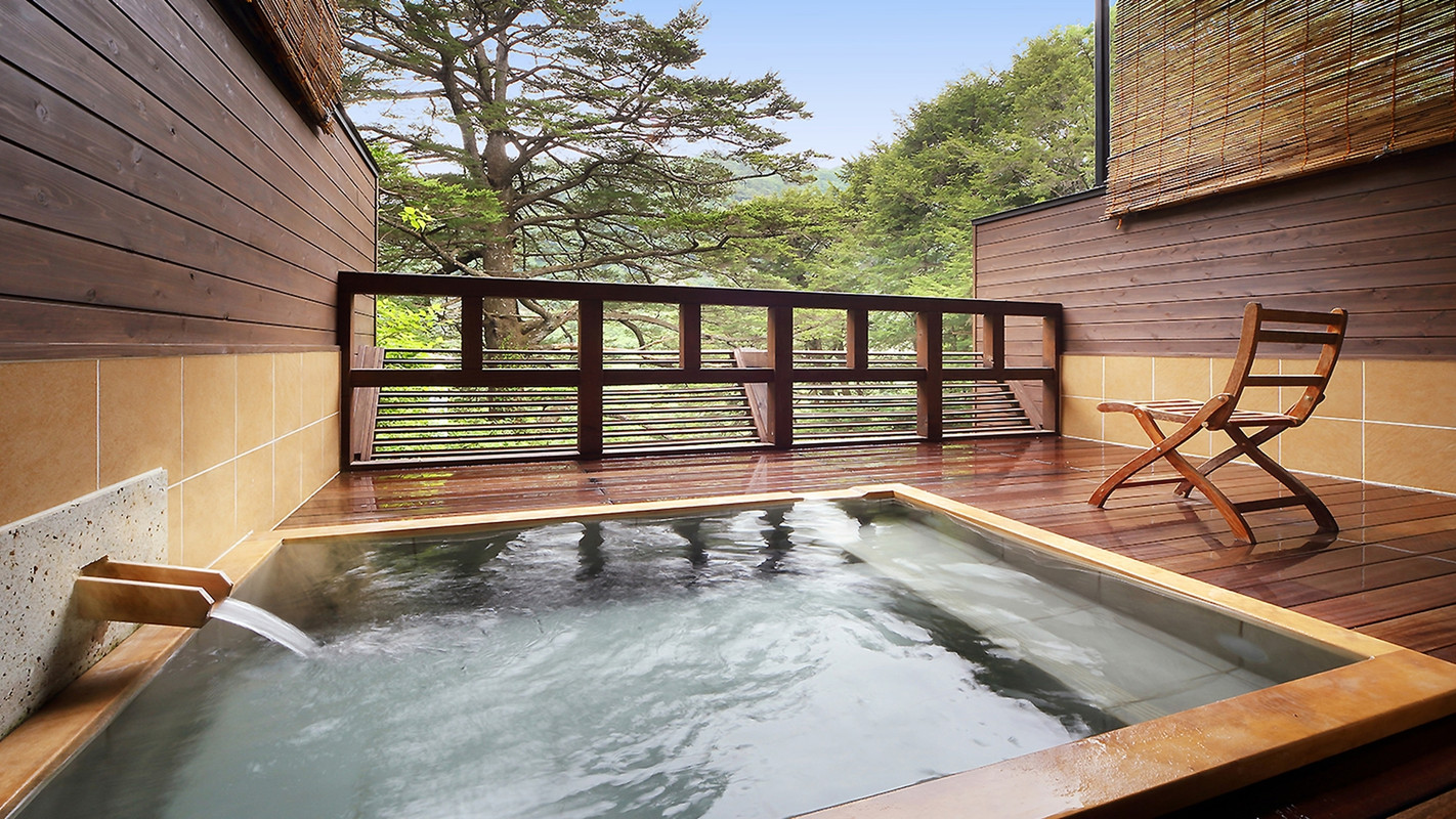 温泉大浴場 昼の露天風呂