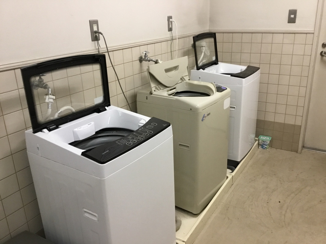 無料の洗濯機ありました　洗剤は無かった