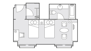 36㎡ デラックス ツインルーム 禁煙
