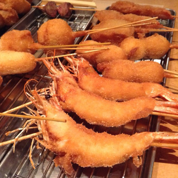 「カラッと」料理 636101 天使の海老、牛串、ホタテ、うずら など