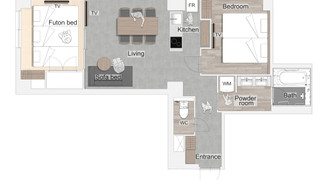 プレミアムスイート 1ベッドルーム 6ベッド (和室付き)