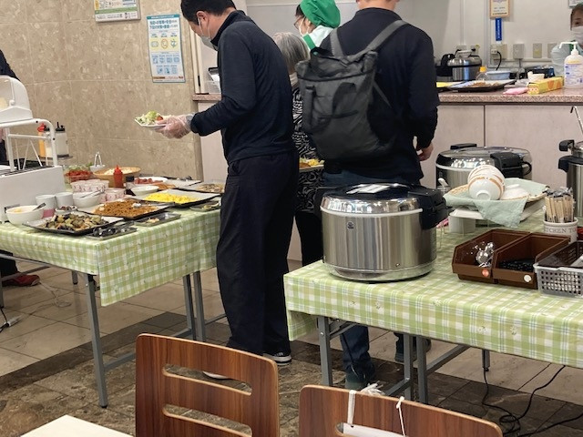 朝食はビュッフェです。