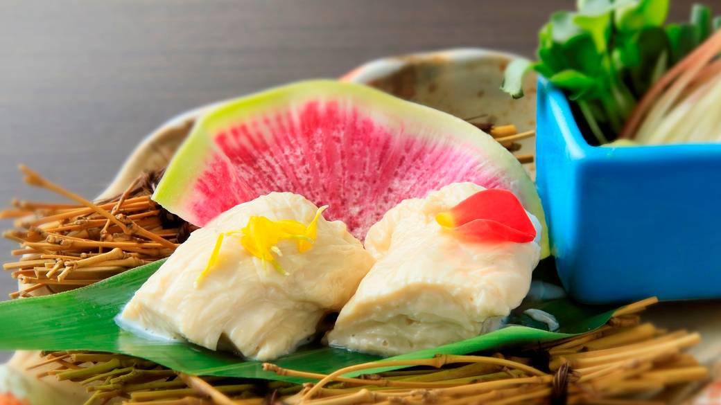 夕食／湯波のお刺身一例 / 4