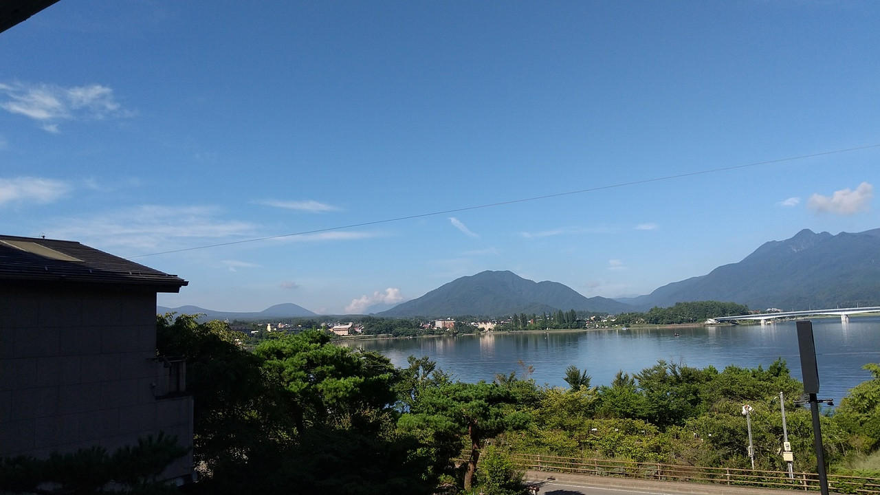 朝の部屋からの眺め