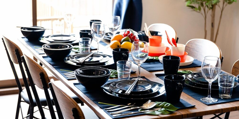 客室内のダイニングエリア