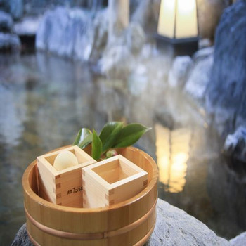 お部屋の露天風呂も「温泉」がイイ♡3449561