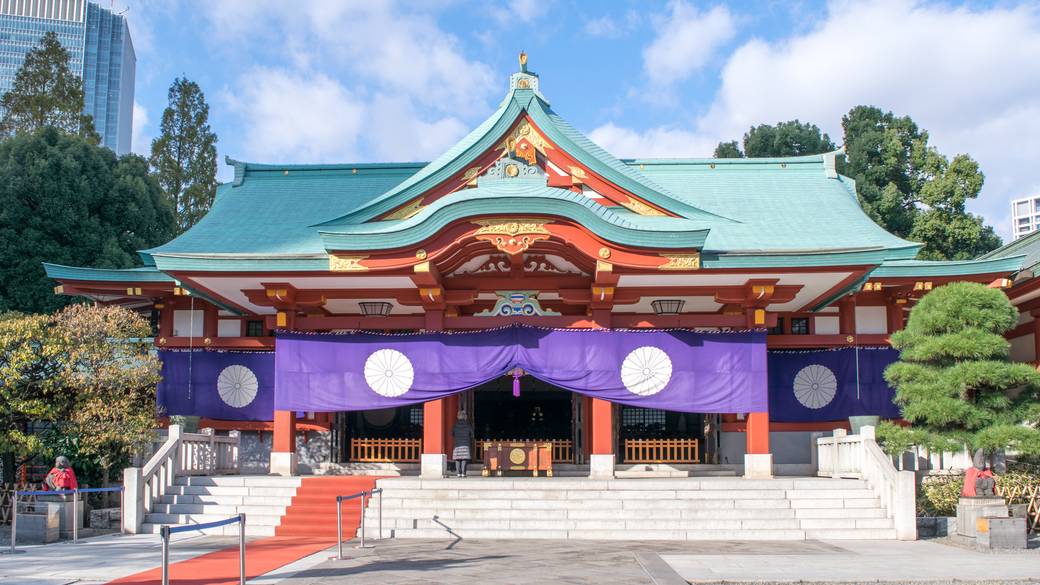 お猿の像に癒される
「日枝神社」で参拝 / 2