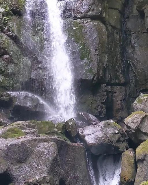 水量と透明感に圧倒される「鮎屋の滝」。 / 1