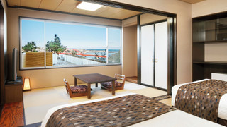 天然温泉 露天風呂付デラックス和洋室 禁煙