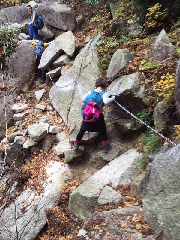 屋外ロック クライミング