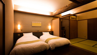 和室7.5帖+ツインベッド 庭園露天風呂付き (Aタイプ)