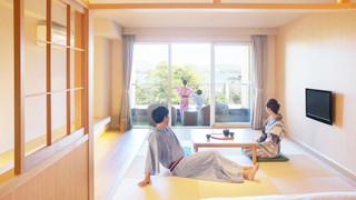 [禁煙] スタンダード和洋室ツイン4名定員 内風呂なし