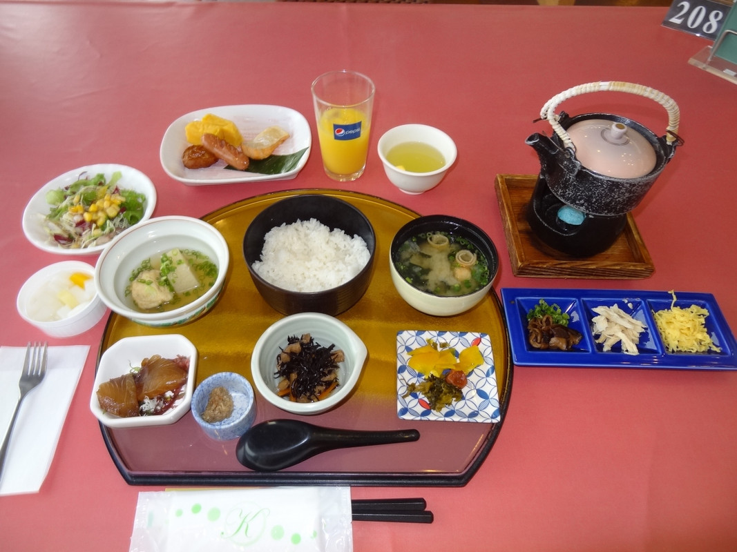 ボリュームある朝食。活力をつけられます。