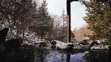 冬の女性専用露天風呂「天与の湯」 / 7