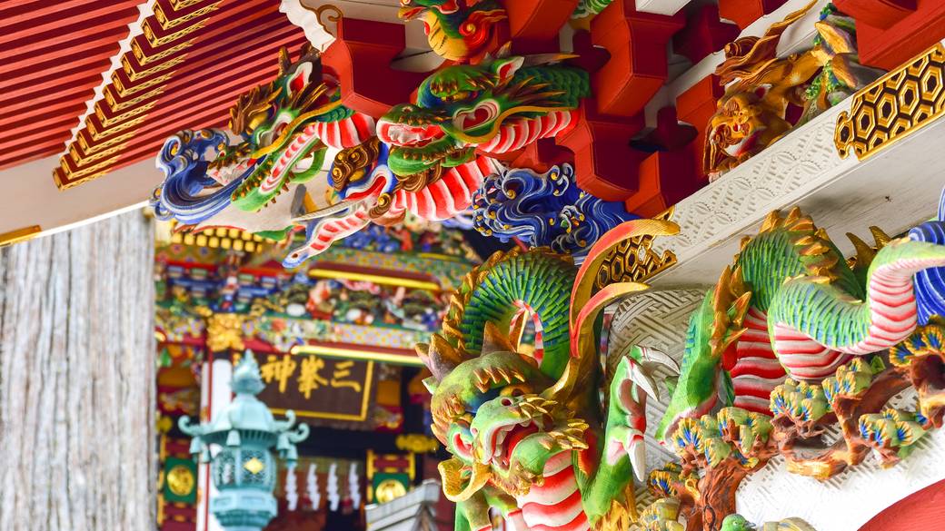 三峯神社 手水舎 / 4