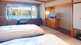 [禁煙]スタンダード和ベッドツイン 内風呂なし