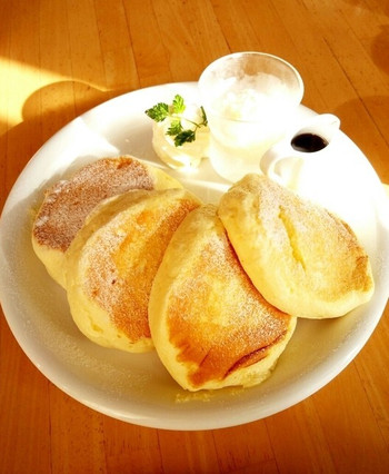 「カフェモ・ルタオ」料理 1084908 パンケーキ　プレーン（セット）1,300円　2016/01