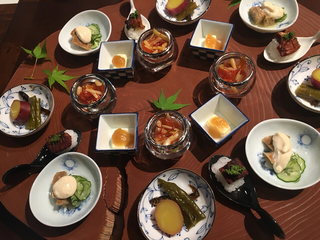 「おあがりて」 前菜一例