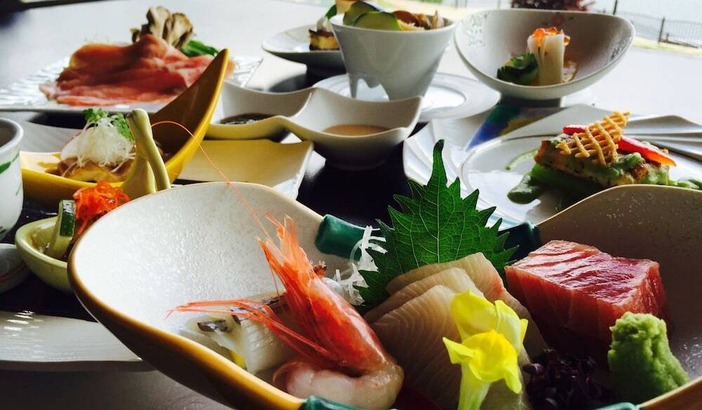 夕食 和会席料理一例① / 1