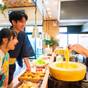 【一泊朝食・天空の露天風呂付客室】ライブキッチンでシェフが目の前で調理♪約60種の和洋バイキング | 掛け流し絶景海見露天の宿 島原温泉 ホテル南風楼