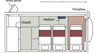 トリプルルーム 共用バスルーム