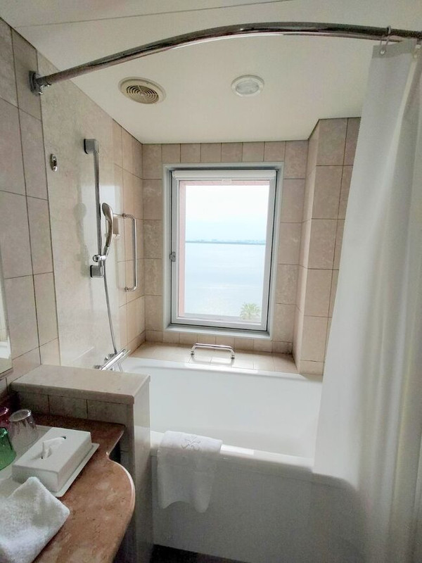 海が見えるバスルーム