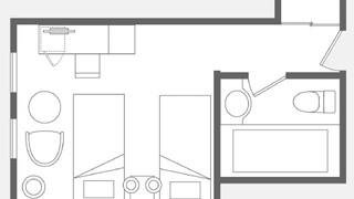 スタンダードツインルーム　シティビュー