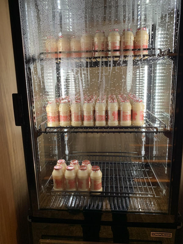 朝のお風呂上がりの乳酸菌飲料