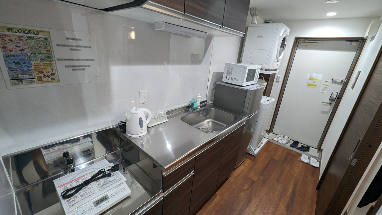 簡易キッチン洗濯機乾燥機