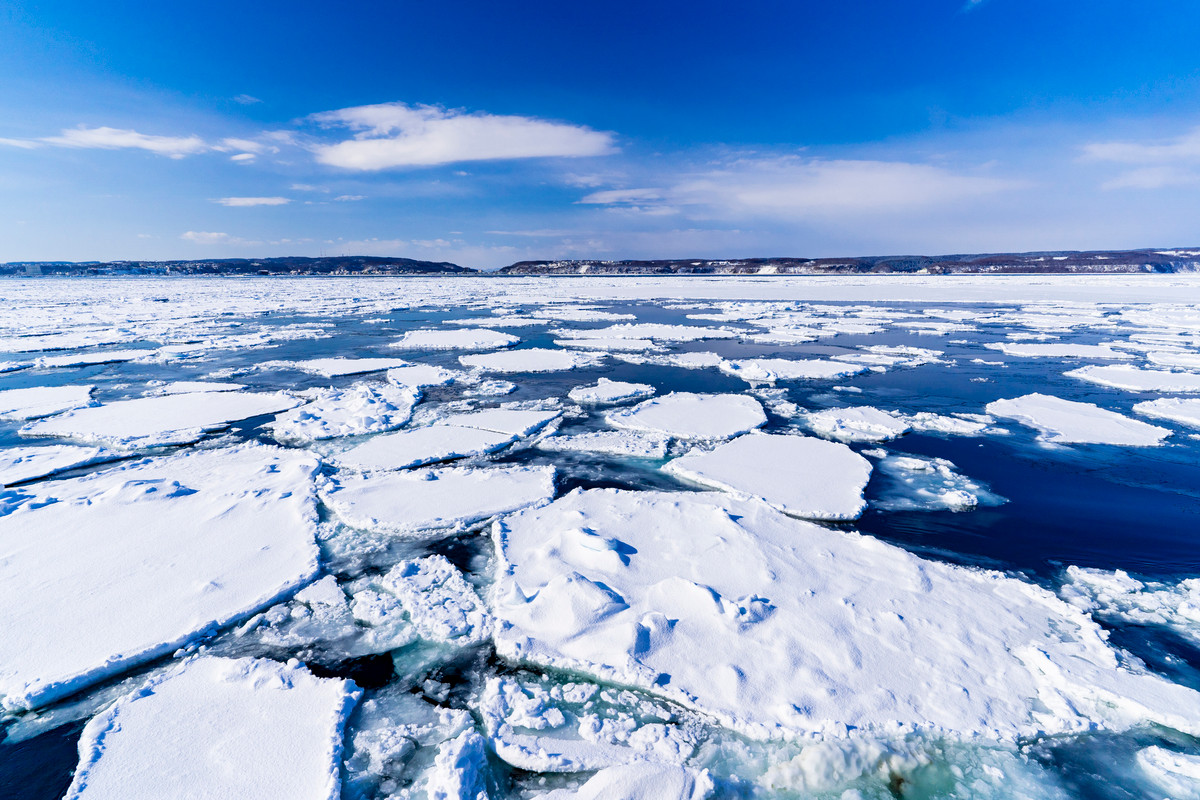 オホーツク海の流氷