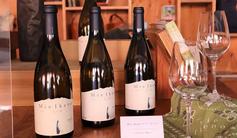 提携ワイナリー「ドメーヌ ミエ・イエノ」のワインは、宿泊者限定の貴重なもの。ホテルスタッフの方もブドウの収穫を手伝っていて愛情たっぷり。