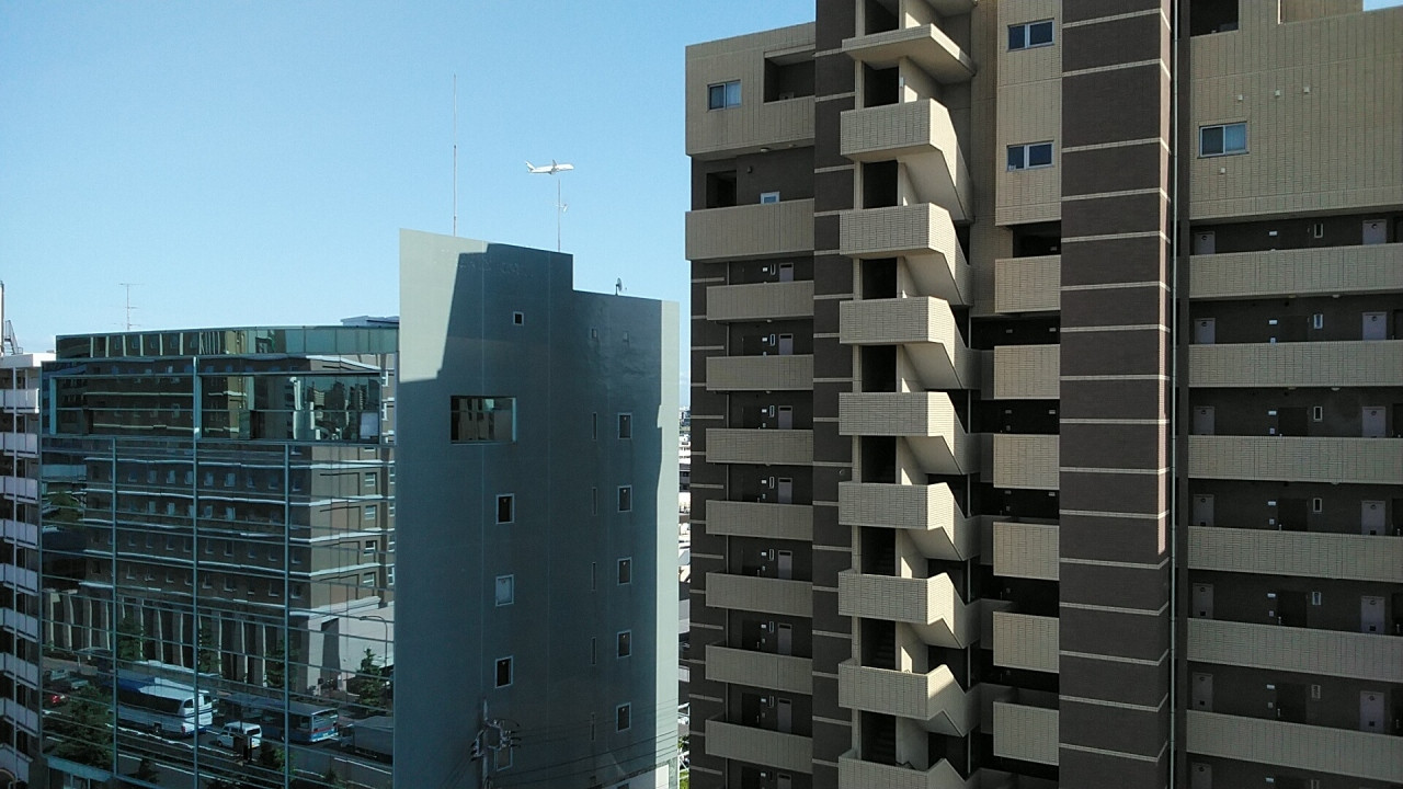 羽田から離陸の飛行機が見えました。