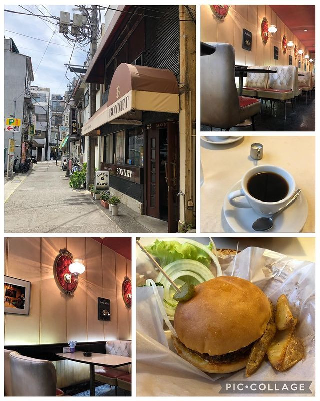 熱海駅や来宮駅から徒歩約15分の「ボンネット」は、谷崎潤一郎や志賀直哉などの文豪や三船敏郎などの著名人が通った老舗喫茶店。三島由紀夫が愛したというハンバーガーは必食 / 2