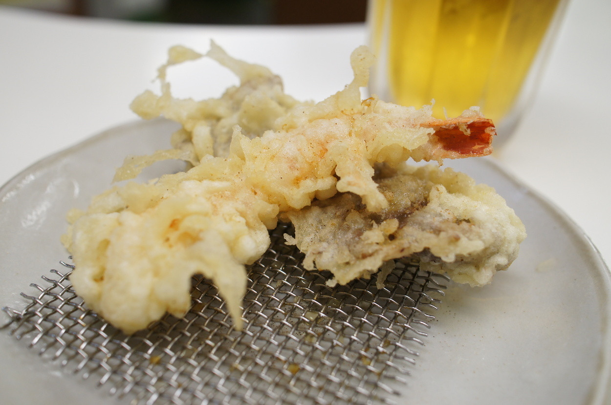 「天ぷら定食ふじしま」料理 653343 えび120円、くじら200円をオーダー。