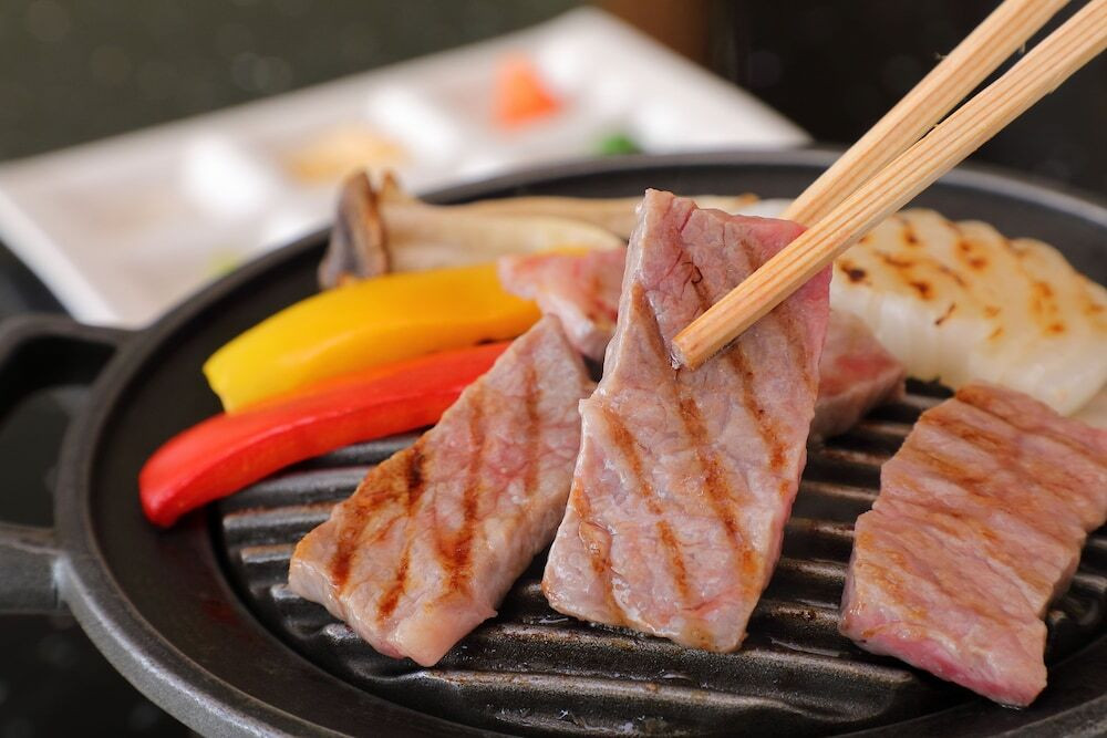 夕食　神戸牛ステーキ