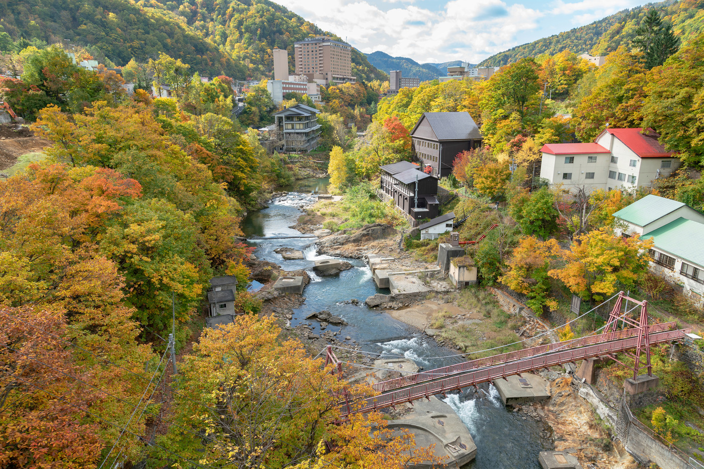 Jozankei canal during autumn season