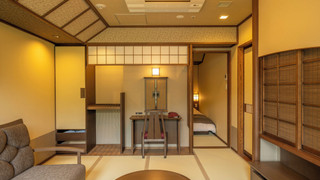 デラックスツイン 39平米 禁煙 / 渓谷側 / 天然温泉客室風呂付き