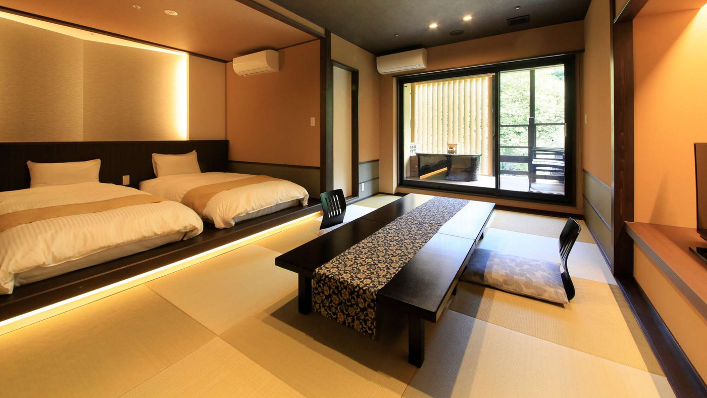 露天風呂付き客室でゆったり過ごす　全室リバービューの癒し宿3464253